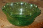 green plastic bowl