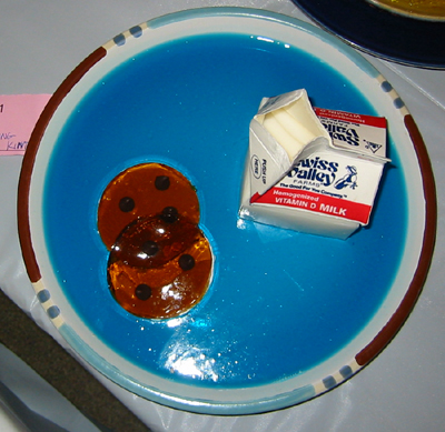 cookies and milk -- in Jell-O
