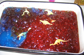dinosaurs in more Jell-O