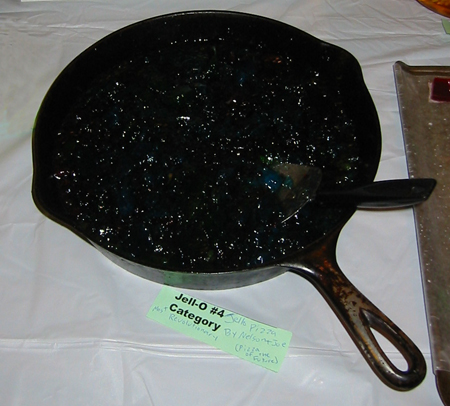 frying pan filled with glop